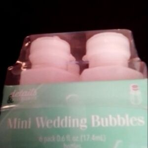 Mini Wedding Bubbles - White 6 Pack